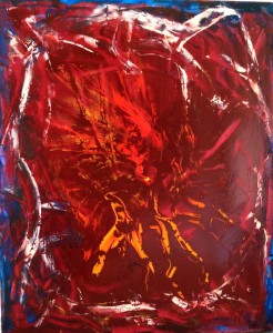 Aliv_Franz_RED_I_2014, Mischtechnik_auf_Leinwand_100x120