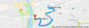 Vom HBF besser zu Fuß, die Innenstadt wird vom Taxi umfahren.